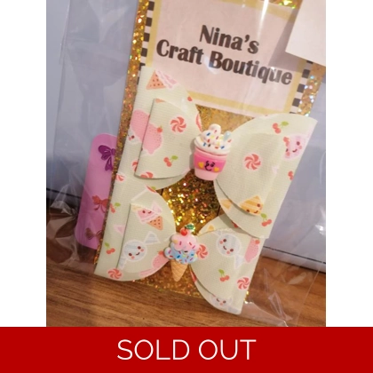 Sweets & Ice Cream Hair Bow Set